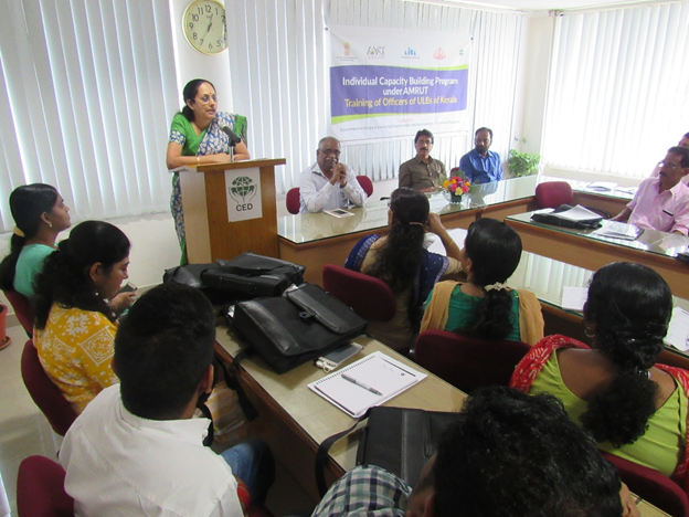 Mission Director addressing participants